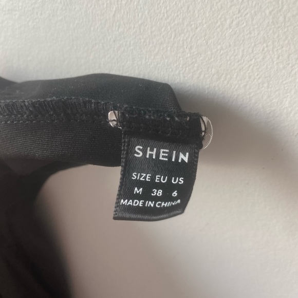 SHEIN BLACK BIKER ROMPER - Picture 2 of 2